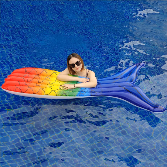 Inflatable Mermaid Tail Hammock Pool Float